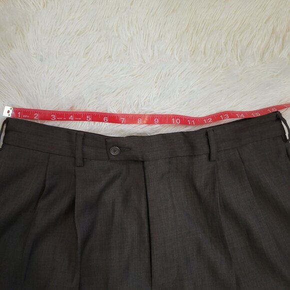 jf j.ferrar Men Brown Dress Pants Slacks 34 X 30 Business Casual Office Church - Picture 2 of 7